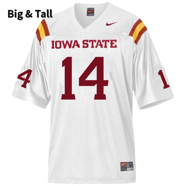 Iowa State Cyclones Men's #14 Tory Spears Nike NCAA Authentic White Big & Tall College Stitched Football Jersey MZ42T85JV